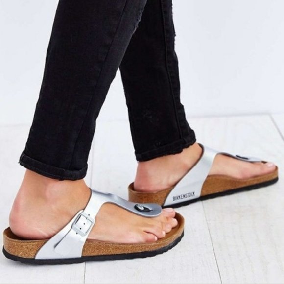 birkenstock silver gizeh